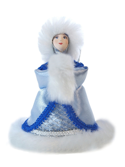 Кукла-подвеска Снегурочка-снежинка