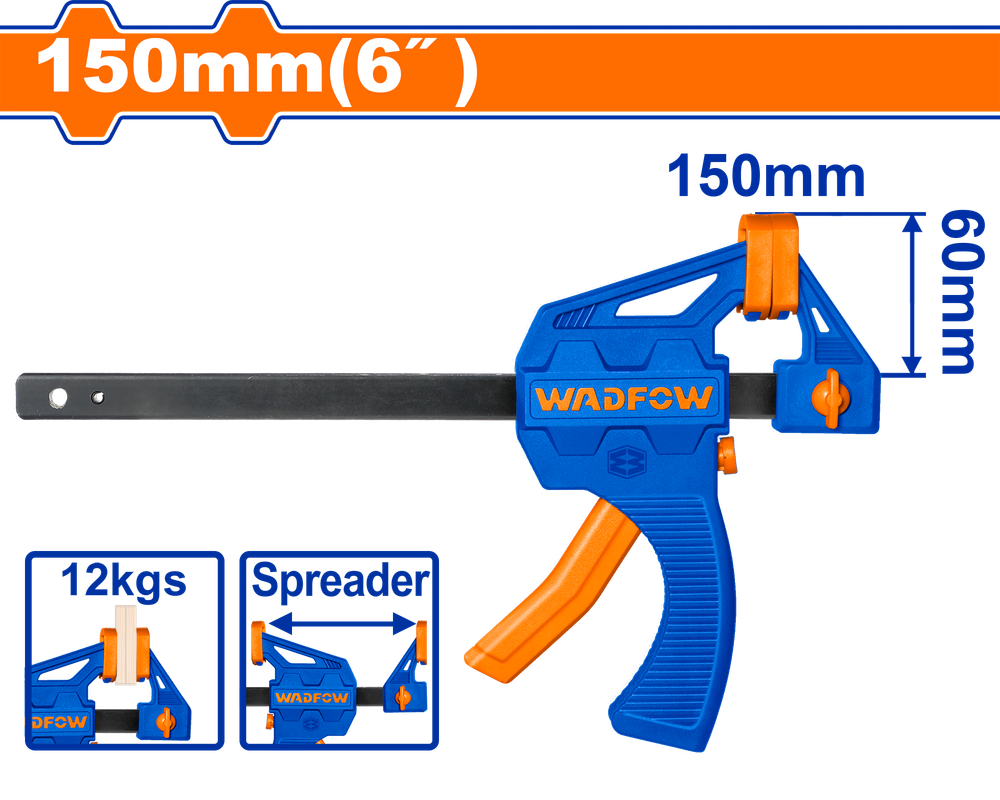 Струбцина быстрозажимная WADFOW WCP4306 150х60 мм