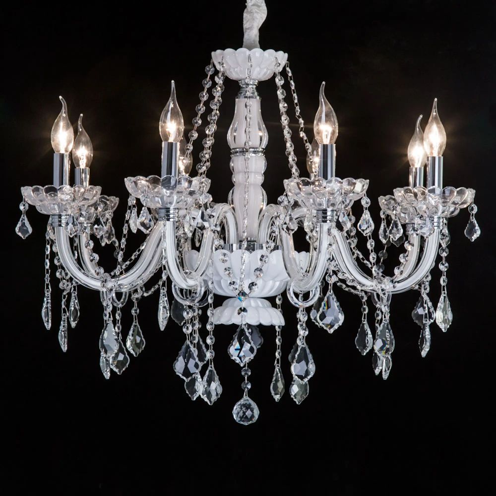 Citilux Финка CL353181 Люстра стеклянная подвесная Белая