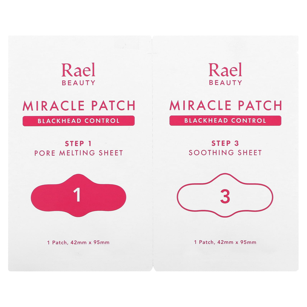 Rael, Beauty, Miracle Patch, средство от угрей, 3-ступенчатое средство для устранения пор, 1 набор