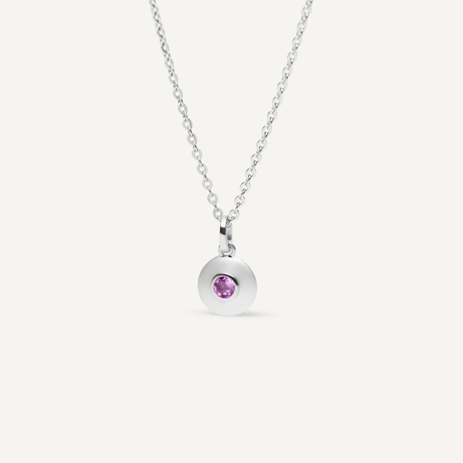 Колье Silver Birthstone Necklace – April