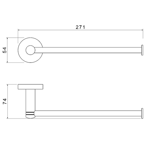 Полотенцедержатель Timo Saona 13051/17 Золото матовое