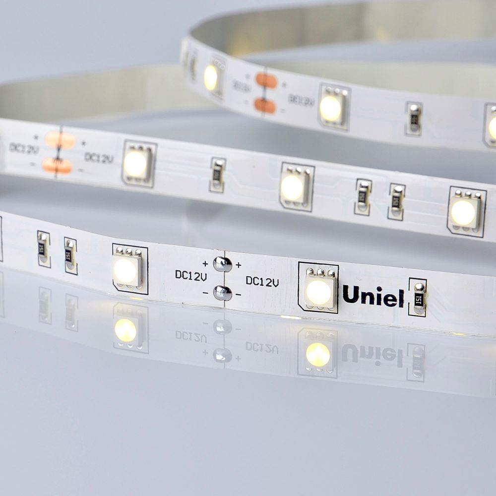 ULS-M22-5050-30LED-m-10mm-IP20-DC12V-7.2W-m-5M-4000K PROFI Гибкая светодиодная лента на самоклеящейся основе. Катушка 5м. в герметичной упаковке. Белый свет4000К. ТМ Uniel.