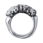 Кольцо с Белыми и Черными Бриллиантами, R0132-3/3