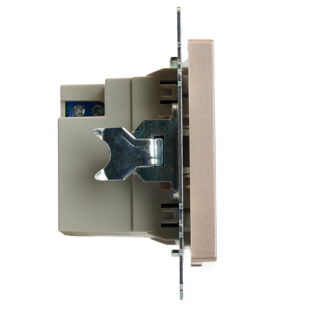 Розетка 2-местная USB + type C (механизм), STEKKER GLS10-7116-02, 250B, 3A, max 20W, серия Катрин, шампань 50056