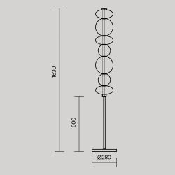 Торшер светодиодный Maytoni   MOD307FL-L40B3K