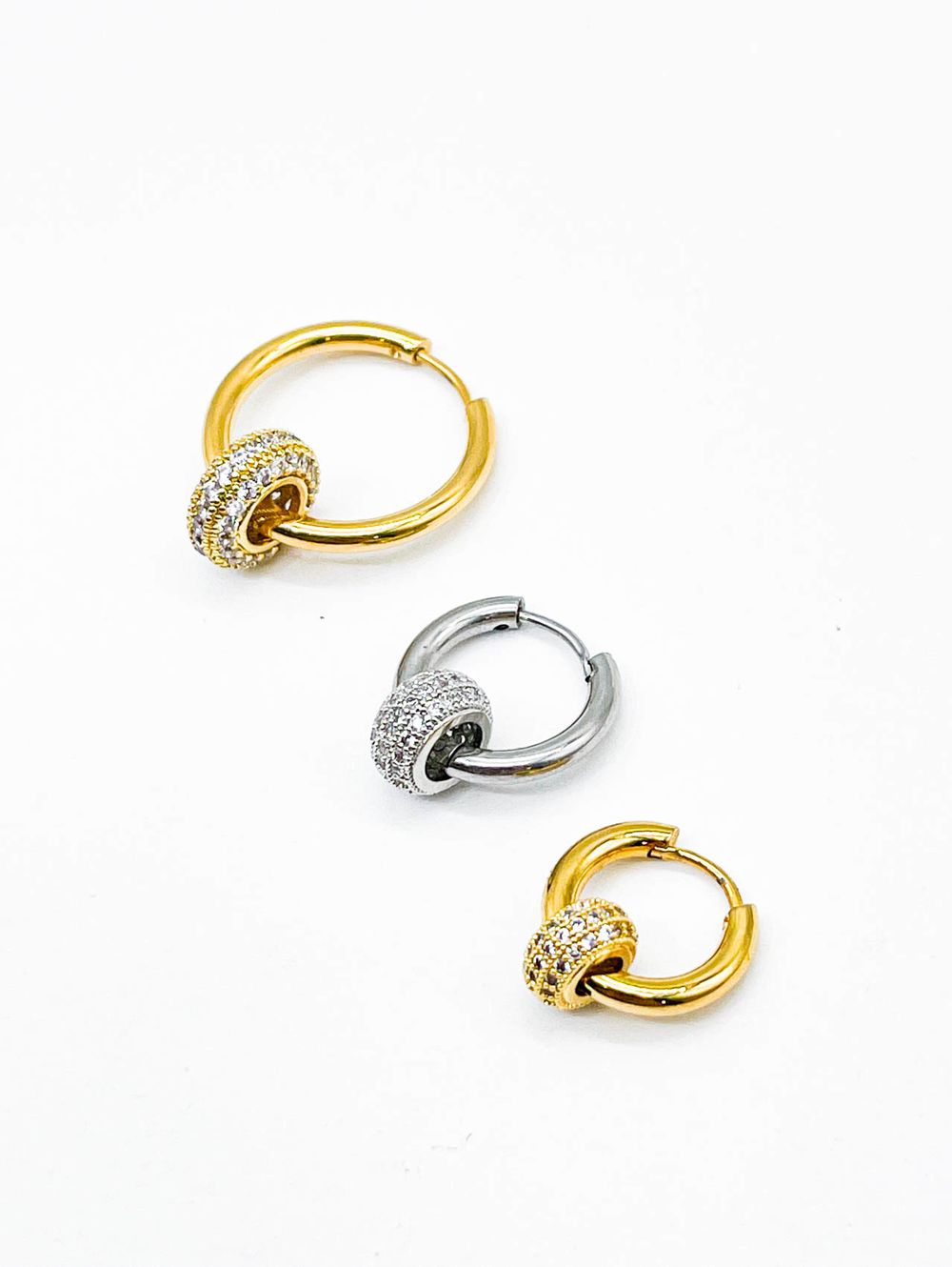 Подвеска Пончик с инкрустацией мини