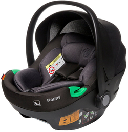 Прогулочная коляска Peppy Amici с автокреслом First Black Black рама Black