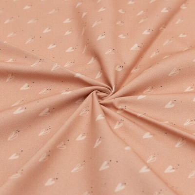 Отрез премиум хлопка "Сердечки на розовом"