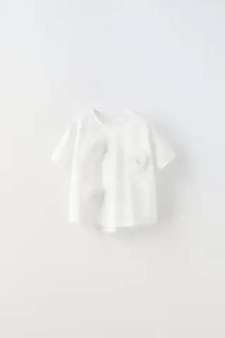 ZARA Футболка с аппликациями "розы"