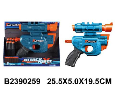 Пистолет с мягк.пулями, коробка BT307