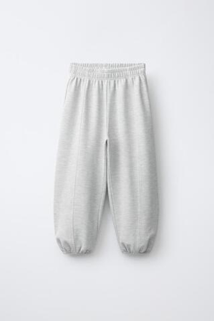 ZARA ДЖОГГЕРЫ ВАФЕЛЬНОЙ ФАКТУРЫ GYM, СЕРЫЙ МЕЛАНЖ
