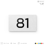 Табличка с номером 81 на дверь квартиры, для офиса, кабинета, аудитории, склада, белая 120х70 мм, Айдентика Технолоджи