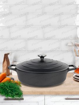 Кастрюля низкая 4 л. Kamille KM 4463 серия DUBLIN из литого алюминия с антипригарным покрытием с крышкой