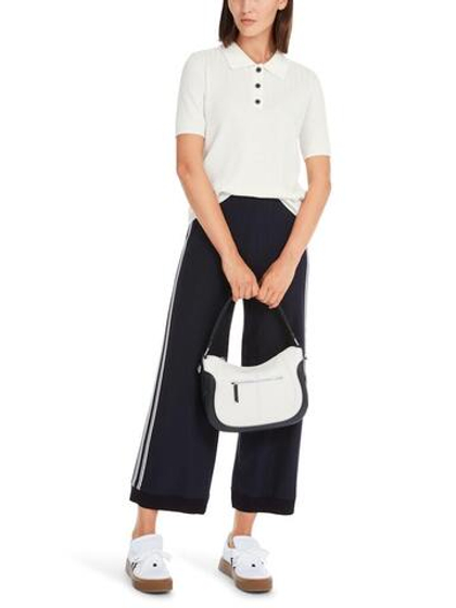 Marc Cain Поло из шерсти в рубчик