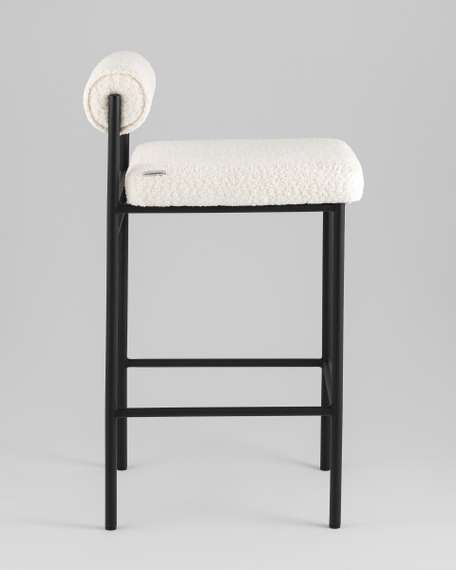 Стул полубарный Балла букле молочный