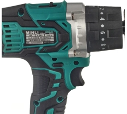 "MINLI Аккумуляторная Бесщеточная ударная Дрель-шуруповерт / 13mm 80N.m Li-ion 18Vx2 DC105-4.0A
