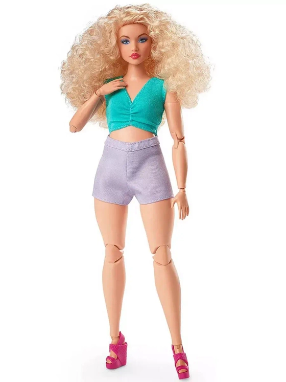 Кукла Барби Лукс Looks блондинка с вьющимися волосами HJW83