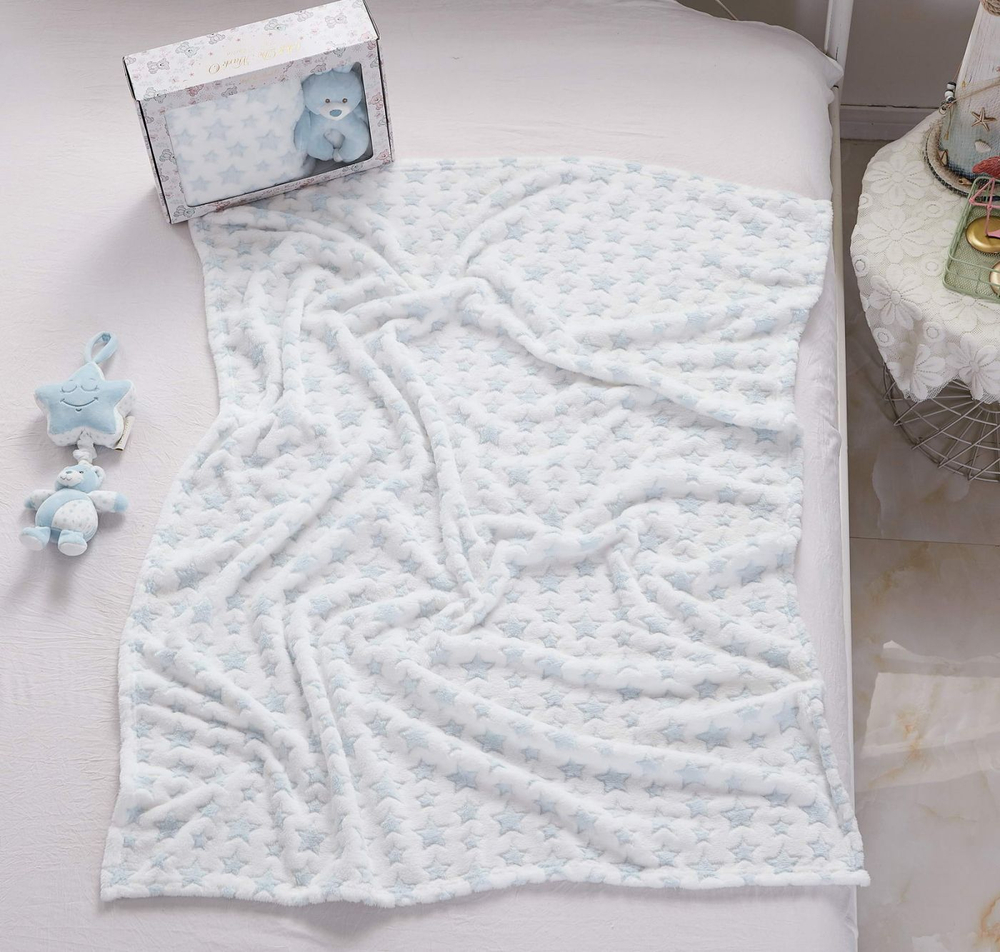 Плед детский с игрушкой Sofi De MarkO №1 голубой