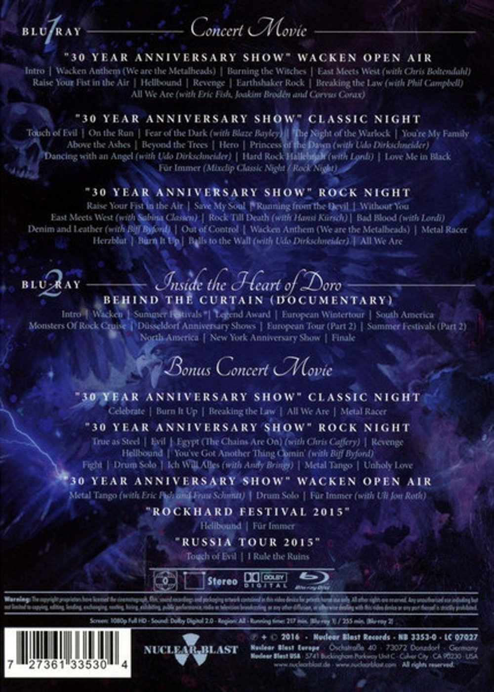 Doro / Strong And Proud (30 Years Of Rock And Metal)(2Blu-ray)