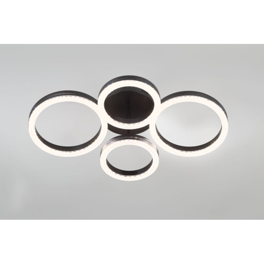 Светильник потолочный светодиодный Rivoli Flora 6191-201 LED 75Вт 3000-6000К чёрный с пультом | Rivoli