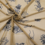 Сетка эластичная ТАТУ (телесный/черный), Турция