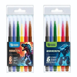 Фломастеры 6цв. классические "Микс для мальчиков" круглый корп. смываемые, блист. (Schoolformat)