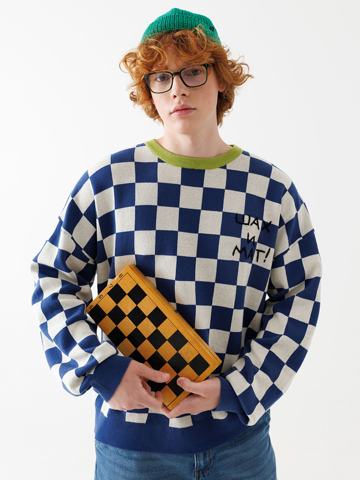 Джемпер взрослый "Шахматы"