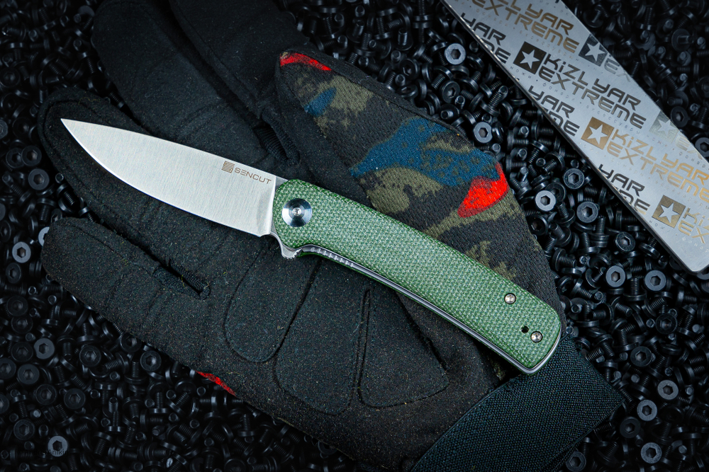 Нож SENCUT Neches сталь 10Cr15CoMoV рукоять Green Micarta