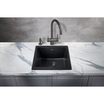 Мойка для кухни MILACIO Leon 45 Cuarzo MC.77091, черный матовый