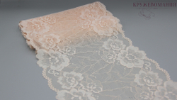 Эластичное кружево, 20,5 см, персик (Арт: EK-2307), м