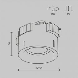 Встраиваемый светильник Maytoni Intro DL110-GU10-W