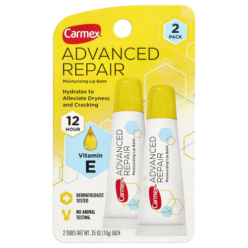 Carmex, Advanced Repair, увлажняющий бальзам для губ, 2 тюбика по 10 г (0,35 унции)