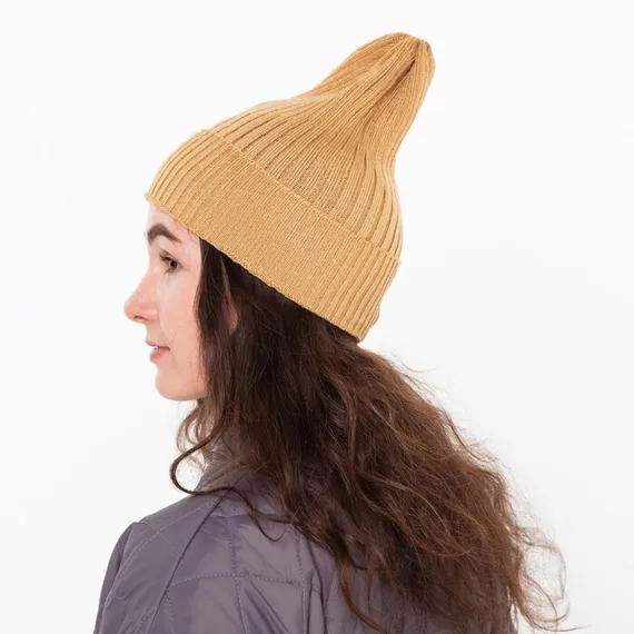 Шапка женская демисезонная , цвет бежевый, размер 52-56