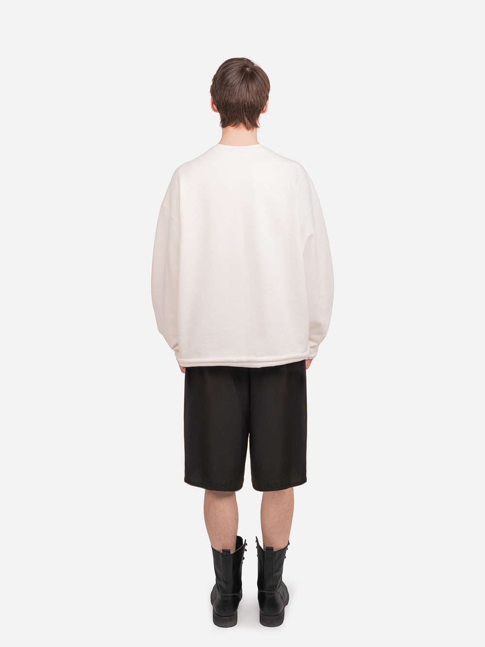 Свитшот из футера "Тишина". Молочный