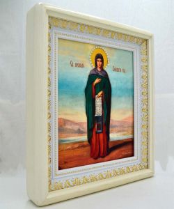 Икона Елизаветы Константинопольской ручной работы.