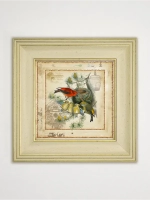 Картина интерьерная на холсте в раме "Птички" 30*30 см