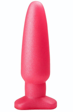 Гладкий розовый анальный плаг - 18,5 см. (Цвет: розовый)