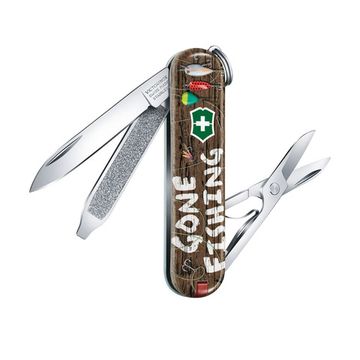 Складной нож Victorinox 0.6223.L2005 Gone Fishing c клинком из стали X55CrMo14, рукоять Cellidor