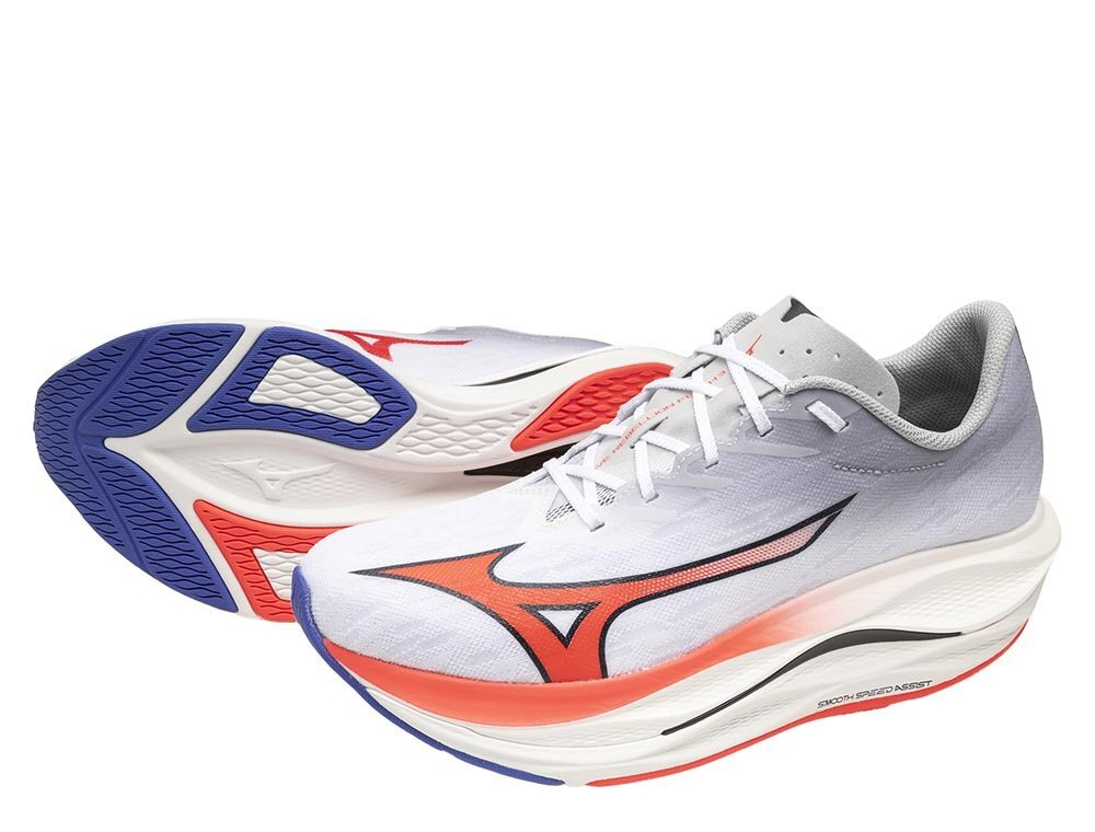 Кроссовки для бега мужские Mizuno Wave Rebellion Flash 3 Серо-Красные