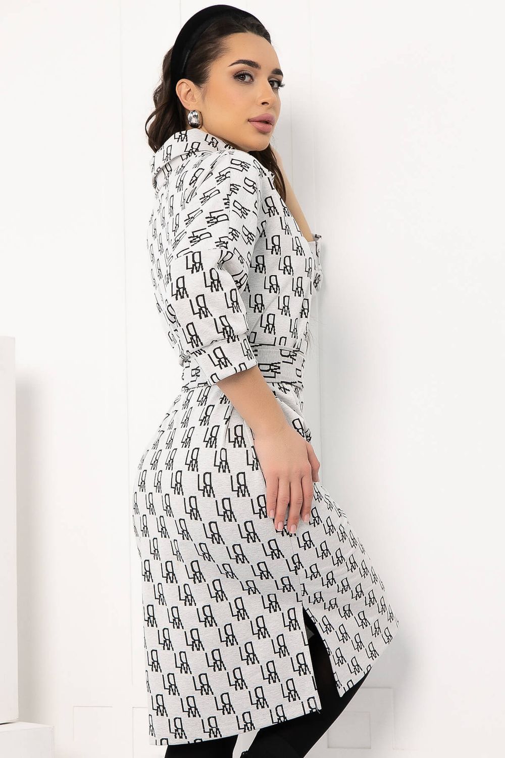 Платье Никс (светло-серое) П12755-4М LT Collection