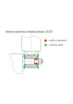 Амортизатор усиленный РИФ задний Mitsubishi L200 2005-2015/Nissan Navara D22 (NP300), Isuzu D-Max 2016+ лифт 40 мм