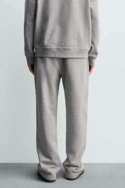 ZARA ДЖОГГЕРЫ REGULAR FIT ИЗ ПЛОТНОЙ ТКАНИ ORIGINS, СЕРЫЙ