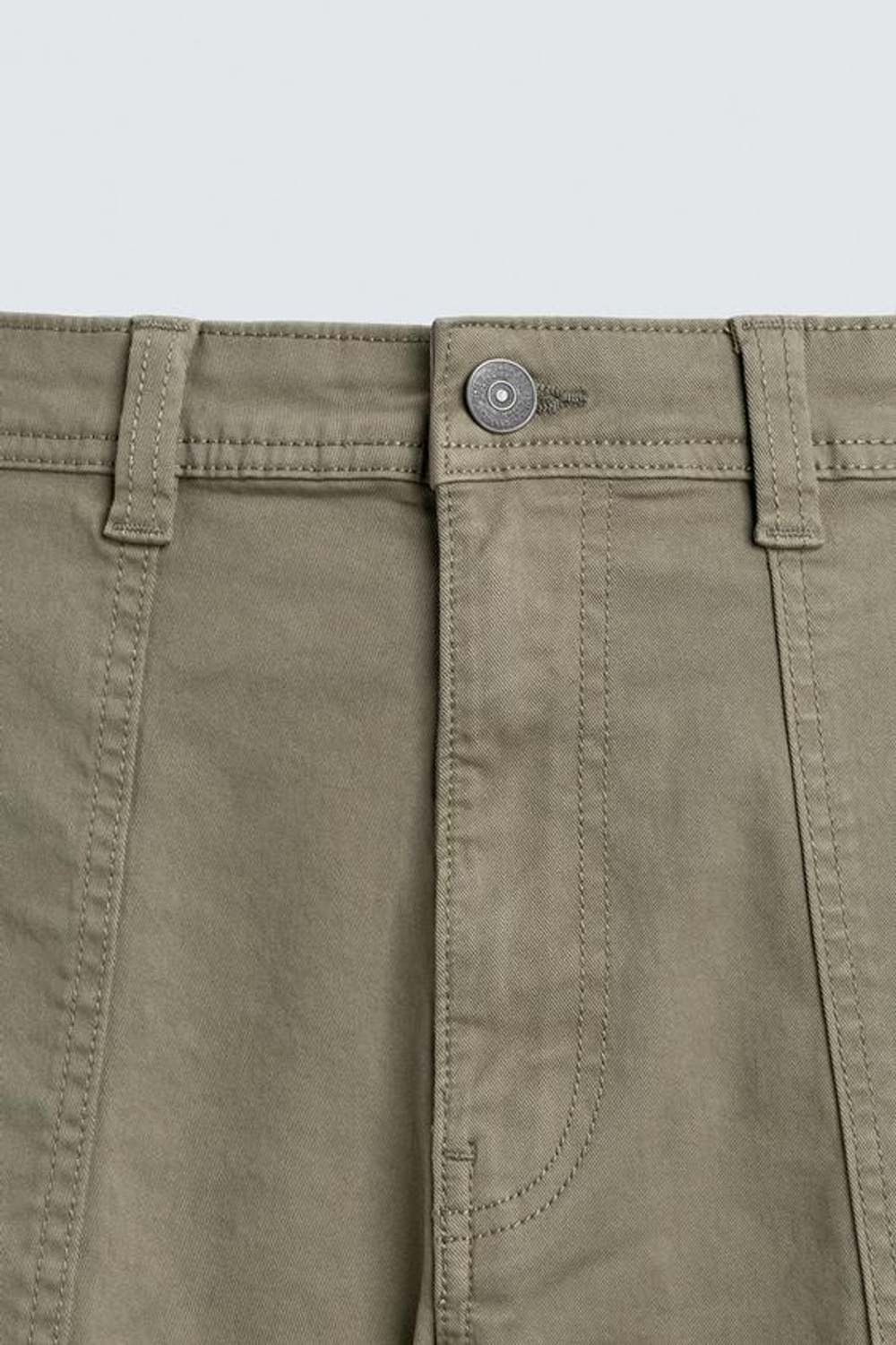 ZARA БРЮКИ КАРГО RELAXED FIT, СВЕТЛЫЙ ХАКИ