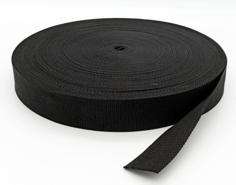 Лента эластичная 20 мм тканая резиновая черный