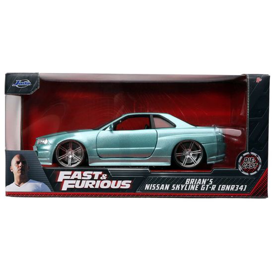 Модель Машинки Форсаж 1:24 FF 2002 Brian's Nissan Skyline Gtr R34 1:24 32608