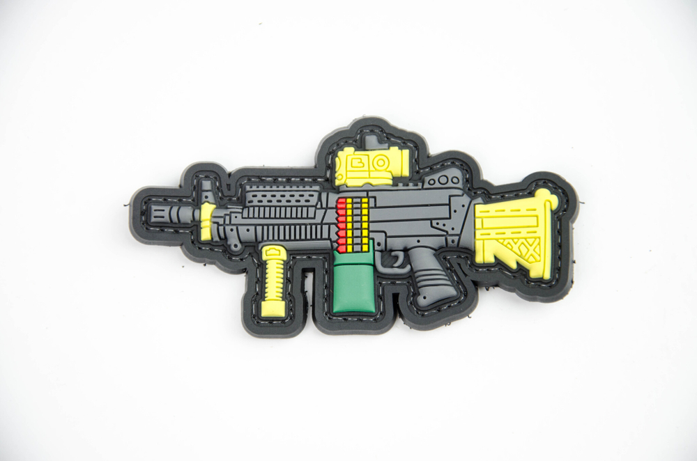 Шеврон M249 малый PVC