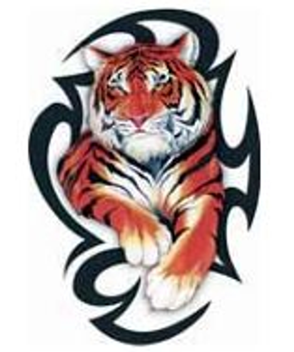 Наклейка "Тигр Тату №2" винил (2к) 12*17см 05720  VRC-468-2