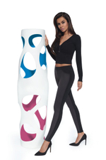 Фантазийные легинсы с двухцветной отделкой Helen (Размер: L) (Цвет: черный)