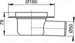 Сливной трап ?50, подводка – боковая AlcaPlast APV5000